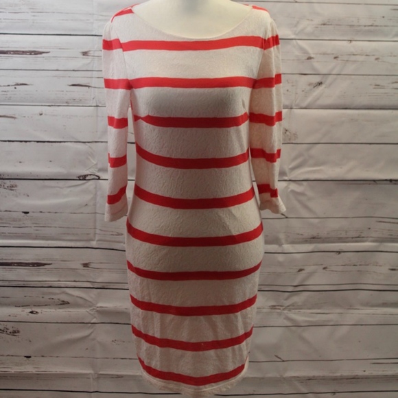 Orange Striped Forever 21 Tight Fit Dress - Picture 4 of 4